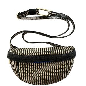 Rothy’s Belt Bag Black and Tan Striped